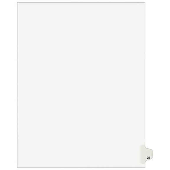 Avery Individual Legal Dividers Avery Style, Letter Size, Side Tab 25