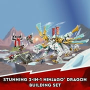 LEGO NINJAGO Zane’s Ice Dragon Creature 71786 Buildable Ninja Toy for 10 Year Olds, with Dragon Toy and 5 NINJAGO Minifigures Including Zane and Pixal