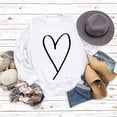 thumbnail image 4 of Clearance! Yajing Oversized Sweatshirt for Women Sweatshirt for Women Valentine's Day Crewneck Pullover Shirts Heart Sweatshirts Graphic Lover Gift Mother’S Day M White, 4 of 4