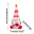 thumbnail image 2 of Valentine's Day Decorations Set - Plush Swedish Tomte Figurines with Heart Hat for Home Table, Mantel, Tiered Tray, Shelf Decor & Sweet Valentine's Day Gifts, 2 of 4