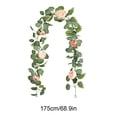 thumbnail image 3 of Yannianjz Artificial Flower Garland with Vines, 68 Inch Fake Greenery Garland with Butterflies, Eucalyptus Silk Ivy for Wedding Arch, Mantel Fireplace Decor, Indoor Outdoor Garland, 3 of 6