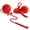 Vintage Red, variant on Cheerble Wicked Ball Duo2 Automatic Interactive Cat Toy with Tail & LED Light, Baby Blue