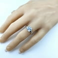 thumbnail image 4 of VOGUE 4 Prong Princess Cut 925 Silver Solitaire Engagement Ring - 3.00ct Platinum Plated - Size 11.5, 4 of 7
