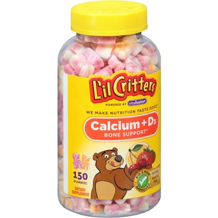 L'il Critters calcium + vitamine D3 gélifiés, 150 CT (Paquet de 3)