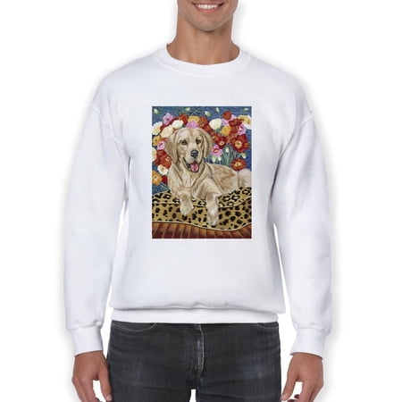 Golden Boy Retriever Sweatshirt Men -Carolee Vitaletti Designs Male 4X-Large