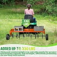 thumbnail image 6 of 48" Tow Behind Lawn Plug Aerator with Universal Hich, Orange Painted Galvanized Steel with Tray and Inflatable Wheels, Pull Behind Aerator for Garden, Farm and Lawn, 6 of 7