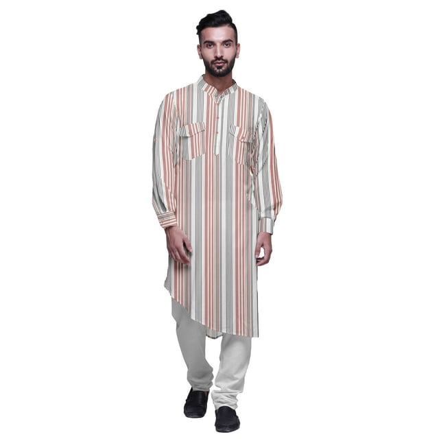 Atasi Kurta Décontractée Imprimée à Col Mandarin Chemise Ethnique Longue Kurta Asymétrique