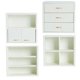 thumbnail image 1 of White Mini Bookcase for Home Decor Made of Synthetic Material Perfect for DIY Mini House Use Small Size 1:12, 1 of 3