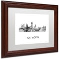 thumbnail image 2 of Trademark Fine Art 'Fort Worth Texas Skyline WB-BW' Canvas Art by Marlene Watson, White Matte, Wood Frame, 2 of 4