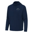 thumbnail image 2 of Men's Antigua Navy Penn State Nittany Lions Connected Quarter-Zip Waffle-Knit Tri-Blend Hoodie, 2 of 3