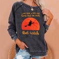 thumbnail image 2 of DeHolifer Halloween Sweatshirt for Women 2023 Witch Printed Plus Size Pullover Loose Fit Holiday Long Sleeve Crew Neck Tops Gray 2XL, 2 of 7