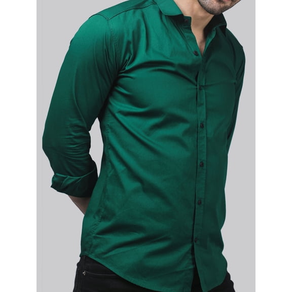 Grunge TryBuy Premium Green Cotton Casual Shirt for Men