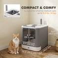 thumbnail image 3 of PawHut Cat Litter Box with Lid, Front-Entry, Top-Exit for Medium Cats White, 3 of 10