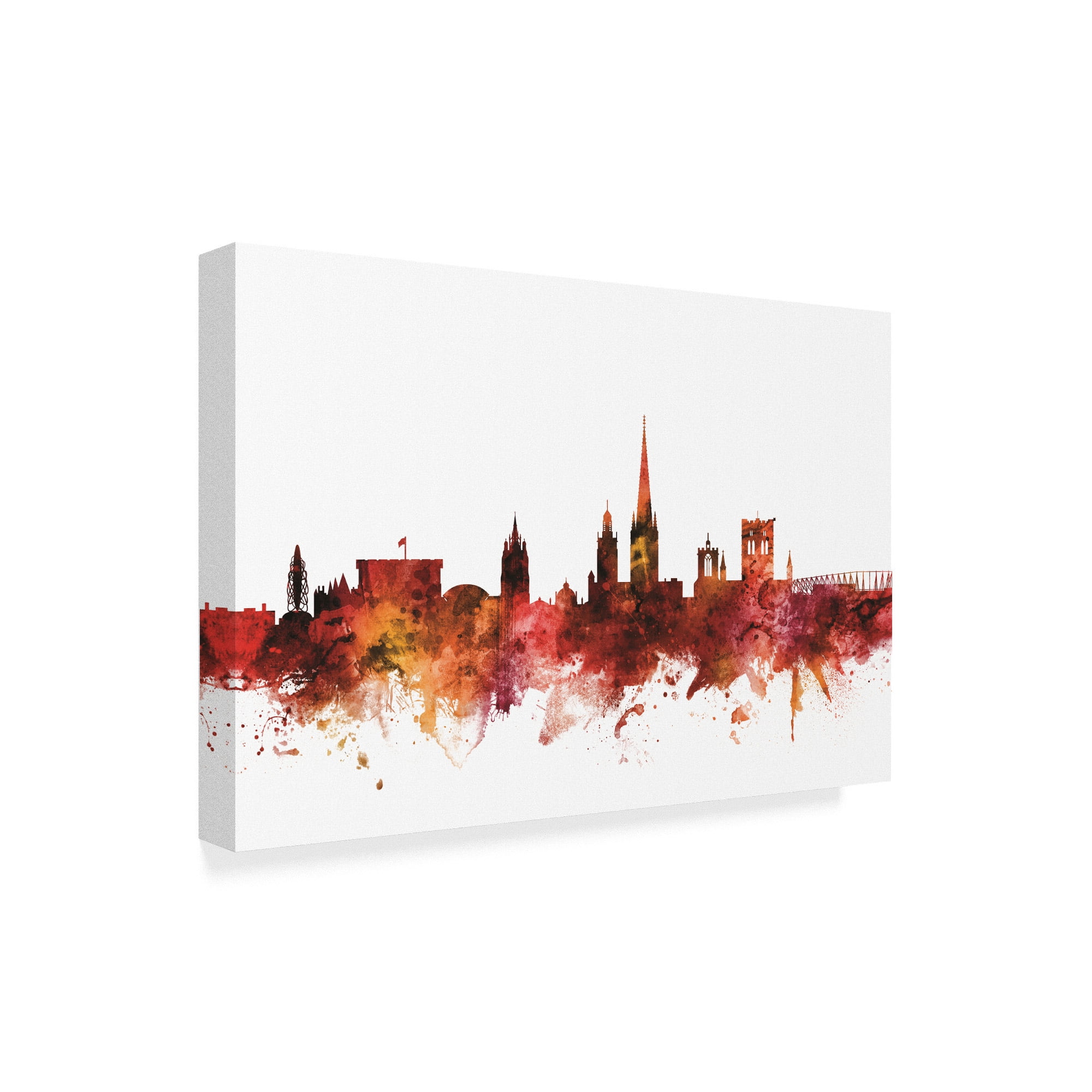 Trademark Fine Art 'Norwich England Skyline Red' Canvas Art by Michael Tompsett