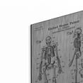 thumbnail image 2 of Luxe Metal Art 'Anatomical Skeleton Blueprint Patent White' Acrylic Glass Wall Art, 12"x16", 2 of 9