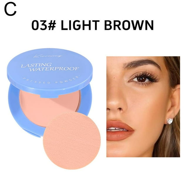 Oil Control Matte Face Powder Long Lasting Flawless Setting Powder Face Makeup With Mirror 3 Colors