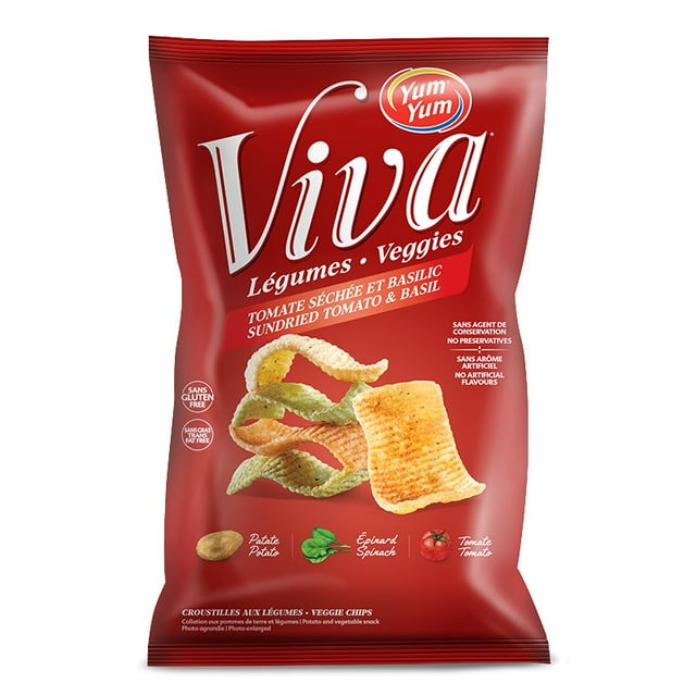 Yum Yum Viva vegetable chips sundried tomato & basil 150g