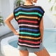 thumbnail image 4 of Camiseta de Manga Corta con Cuello en V, Camiseta de Manga Corta Casual para las Mujeres de Primavera Y Verano, 4 of 4