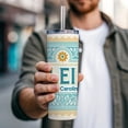 thumbnail image 5 of Raleigh NC North Carolina Travel Vacation Stamp 20oz Insulated Water Bottle Skinny Tumbler Includes Straw, 5 of 7