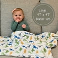 thumbnail image 6 of LollyBanks Dino Delight Muslin Quilt - 6 Layers, 100% Muslin Cotton, 47"x47", 1 Pack, 6 of 7