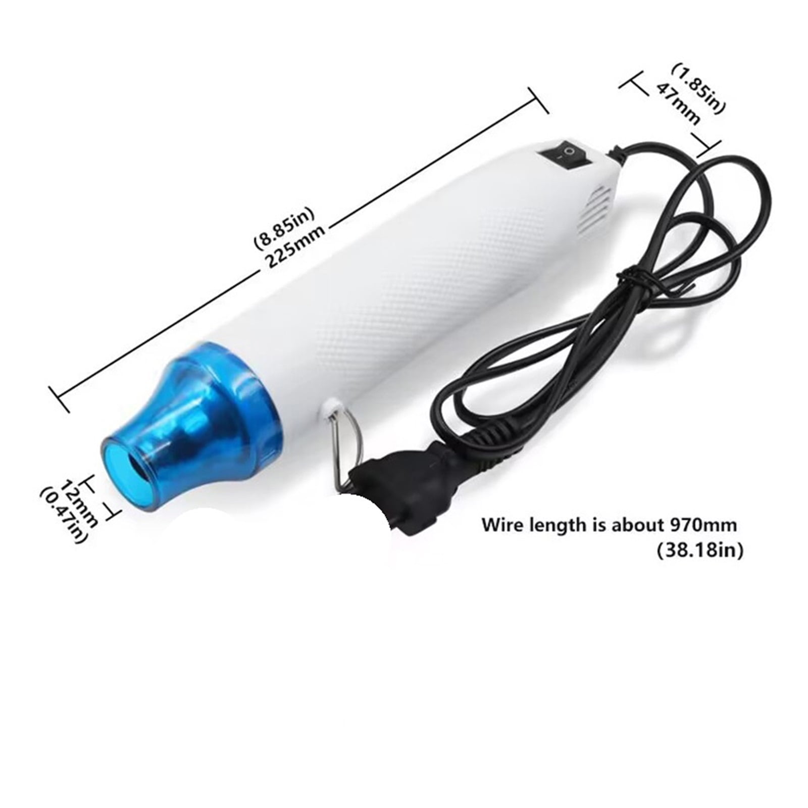 Heat Gun Round Adapter  DIY Electric Power Tool Hot Air Temperature Gun with Supporting Seat Shrink Tube 300W ,Variable Temperature