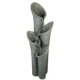 thumbnail image 2 of 33.5" Outdoor Water Fountain With LED Lights, Modern Relaxation 4-Tiered Curved Cascading Waterfall Fountain for Decor, Indoor Outdoor Zen Fountain for Patios and Gardens with Built-in Pump, 2 of 7
