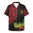 thumbnail image 4 of Camisas de playa tribales polinesias para hombre, camisetas hawaianas casuales de manga corta con botones y estampado 3D, camisetas de gran tamaño para hombre, 4 of 5
