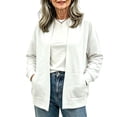 thumbnail image 2 of Hilenly Sweatshirt Cardigan Women Long Sleeve Open Front Oversized Sweatshirt Jacket Casual Fall Outerwear with Pockets, 2 of 6