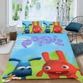 thumbnail image 2 of Popiz Bebé TV Conjunto de sábanas temático, trío de piezas, cómodo y amigable con la piel, diseño único, regalo de decoración para el hogar para familiares, amigos y fans,173cm *218cm, 2 of 6