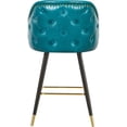 thumbnail image 3 of Trent Home 27.9" Contemporary Faux Leather Counter Stool in Blue (Set of 2), 3 of 5