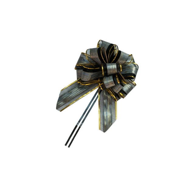 Cinta de Lazo para Envolver Regalos Advancent Kits de Decoración para Fiestas Negro