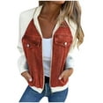 thumbnail image 1 of Veste Patchwork en Denim pour Femmes 2024 Automne Hiver, Mode Décontractée, Épaules, Manches, Manteau d'Extérieur Usé, 1 of 8