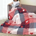thumbnail image 6 of Sikiie Heart Plaid Ultra-Soft Micro flannel Blanket Luxury All Seasons Warm Blanket for Bedding Sofa and Travel (4 sizes)-50"x40", 6 of 7