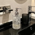 thumbnail image 4 of WYBXZ Hand Soap Dispenser in Transparent Silver – Hotel Chic Pump Bottle for Shower or Sink, Refillable Shampoo Body Wash Lotion, Summer Bathroom Refresh, Size B, 4 of 7