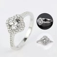 thumbnail image 3 of Pretty Women Wedding 925 Silver Rings Gifts Cubic Zircon Party Jewelry Sz 6-10, 3 of 7