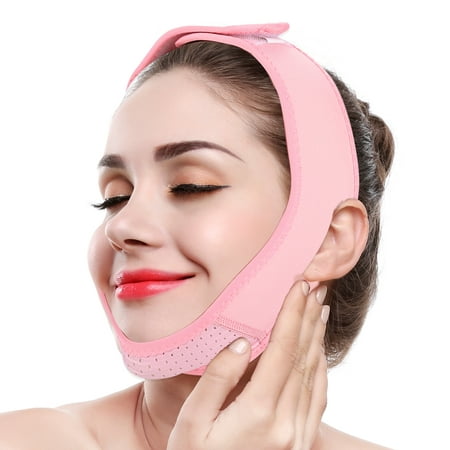 CHICIRIS Face Slimming Mask Double Chin Thin Belt Lift Up Band Massage Strap Anti Wrinkle Half Cheek Mask Lift V Face Line Slim up Belt Strap Facial Slim Band Thin Chin Support Wrap Cheek Lifting (Best Facial Exercises For Double Chin)