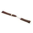 thumbnail image 3 of Leather Watch Band Butterfly Deployment Clasp Buckle Coffee 22mm, 3 of 8