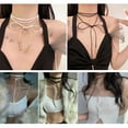 thumbnail image 4 of 2pcs Simple Long Rope Necklace Statement Jewelry Clavicle Chain Long Rope Bow-knot Choker Short Necklace Gift, 4 of 9