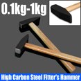 thumbnail image 2 of 1PCS High Carbon Steel Fitter's Hammer Machinist Hammer Wooden Handle Electrician's Hammer Sheet Metal Hammer Duck Foot Hammer (500g), 2 of 5