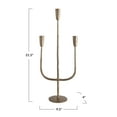 thumbnail image 2 of Creative Co-Op Hand-Forged Metal Candelabra, Antique Brass Finish, 2 of 7