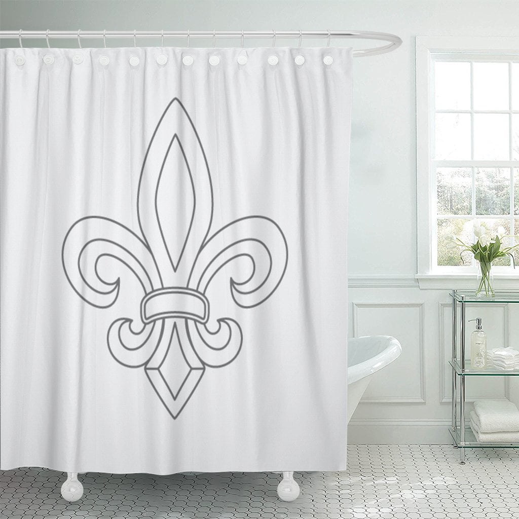 Bsdhome Yellow Orleans Fleur De Lis Symbol Drawing Lys Fleurdelis Shower Curtain 60x72 Inches Walmart Canada