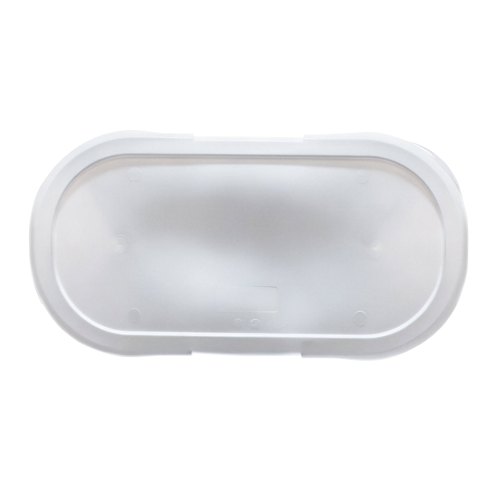 Mainstays Oval Flexible Decorative Laundry Basket, White Plastic