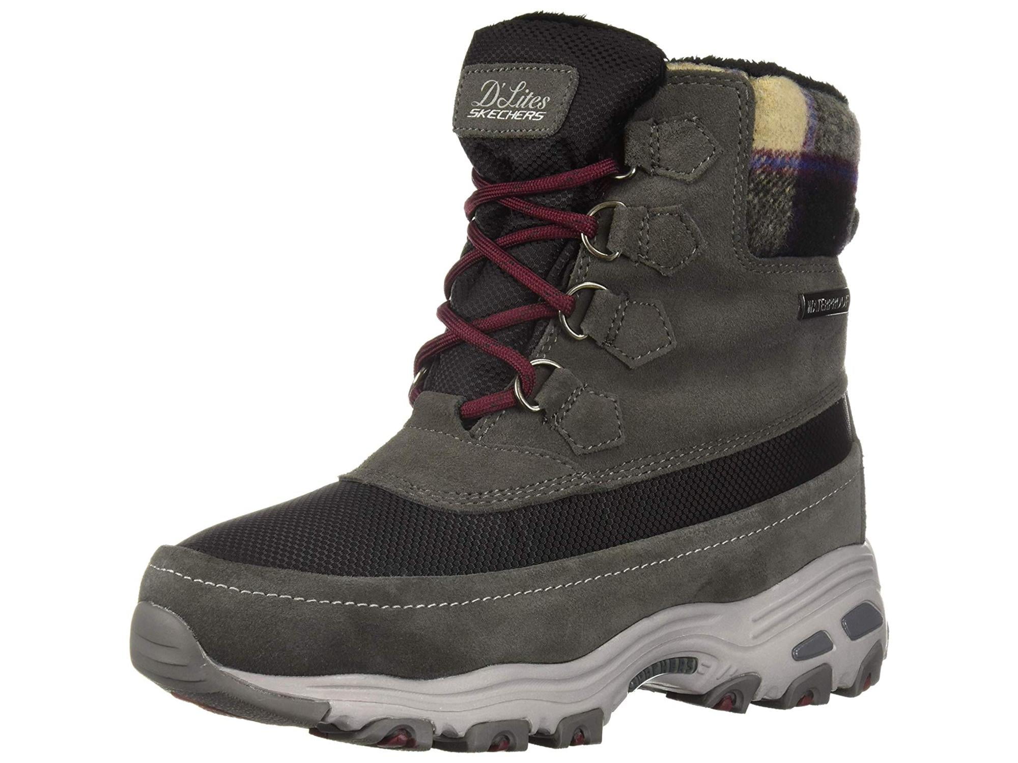 Skechers Skechers Womens D'Lites Fabric Almond Toe MidCalf Cold