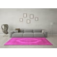 thumbnail image 3 of Ahgly Company Indoor Round Medallion Pink French Area Rugs, 5' Round, 3 of 4