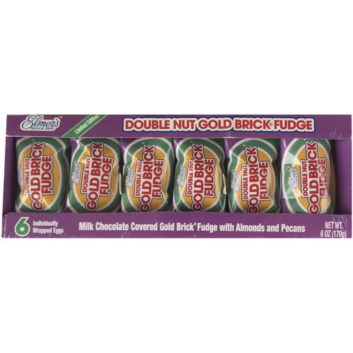 Elmer's Double Nut BrickFudge Eggs, 6 Oz., 6 Count