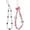 Little Flower and Blue, variant on Phone Charm Beaded Strap Cute Cell Phone Wrist Straps String Accessories Hand Aesthetic Lanyard Wristlet Chain for iPhone 17 Pro Camera Case AirPods Bags Keychains Women Girls Rose Gold Pearl