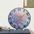thumbnail image 5 of WOBOGO Pastel Colored Dahlia Acrylic Wall Clock Battery Operated 11.9in Silent No Tick Bedroom Living Room Office Classroom Decoration, 5 of 10
