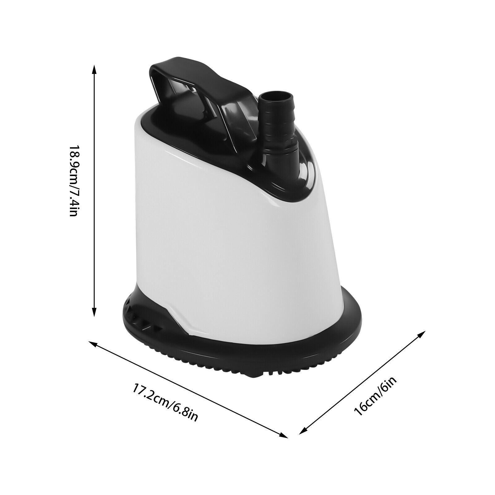 Submersible Pool Cover Pump Water Draining Pump Tank+4.9ft Cord & 4