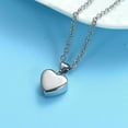 thumbnail image 5 of Tiny Glass Heart Urn Necklace For Ashes Fashion Cremation Jewelry Holder Keepsake Memroial Pendant Necklace, 5 of 6