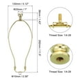 thumbnail image 2 of Uxcell 11.5 Inch Lamp Harp Kit with Finial Lamp Shade Holder Gold Tone 2 Set, 2 of 6